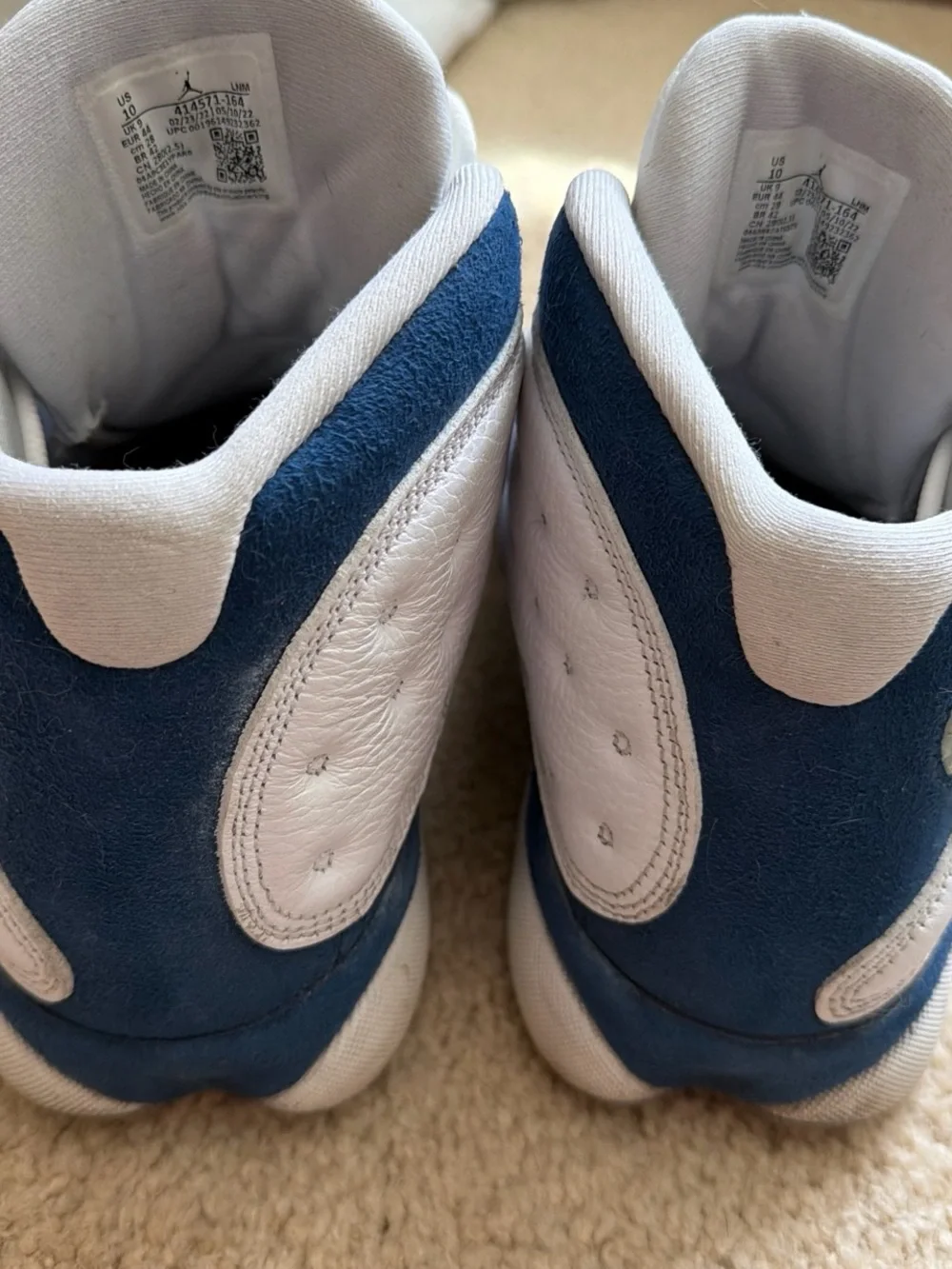 Nike Air Jordan 13 Retro Men’s White/Blue Basketball Shoes